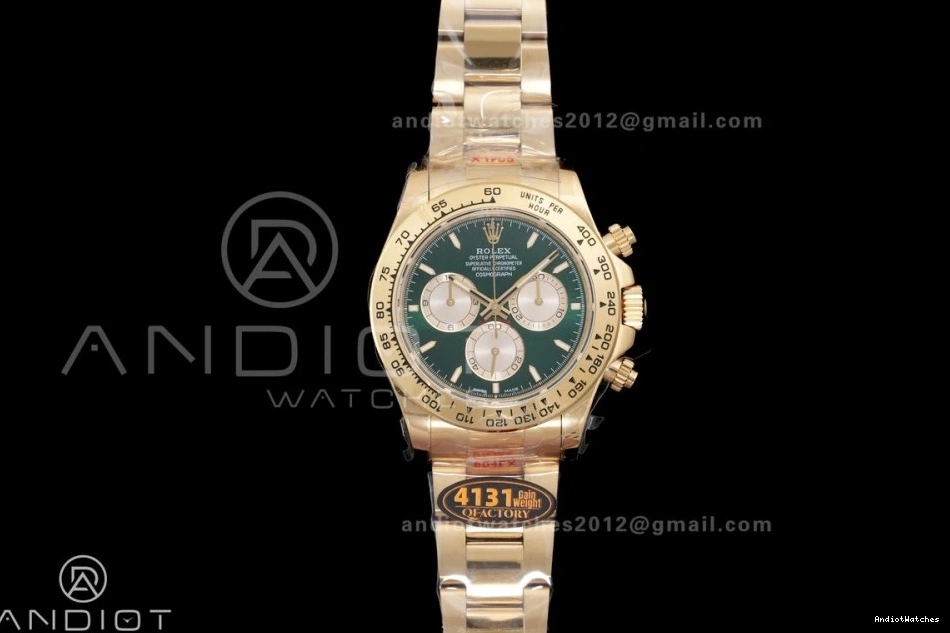 V6 Dial YG on QF4131 Bracelet Edition Weight) QF Best 1:1 126508 493 (Gain 2025 Daytona YG SmoothTexture Green 1222